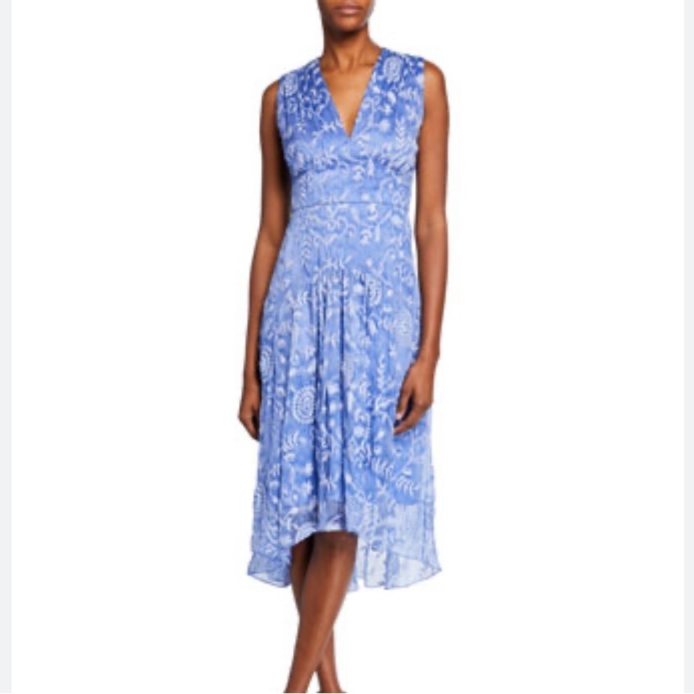 NWT ELIE TAHARI DRESS Celeste V-Neck Sleeveless in Cornflower Blue - Size 6